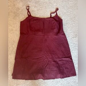 Fit & Flare Linen Blend Cami Dress